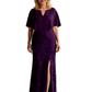Short Sleeve Mother of the Bride Dresses Formal Dresses for Weddings A-Line Slit Cocktail Gowns