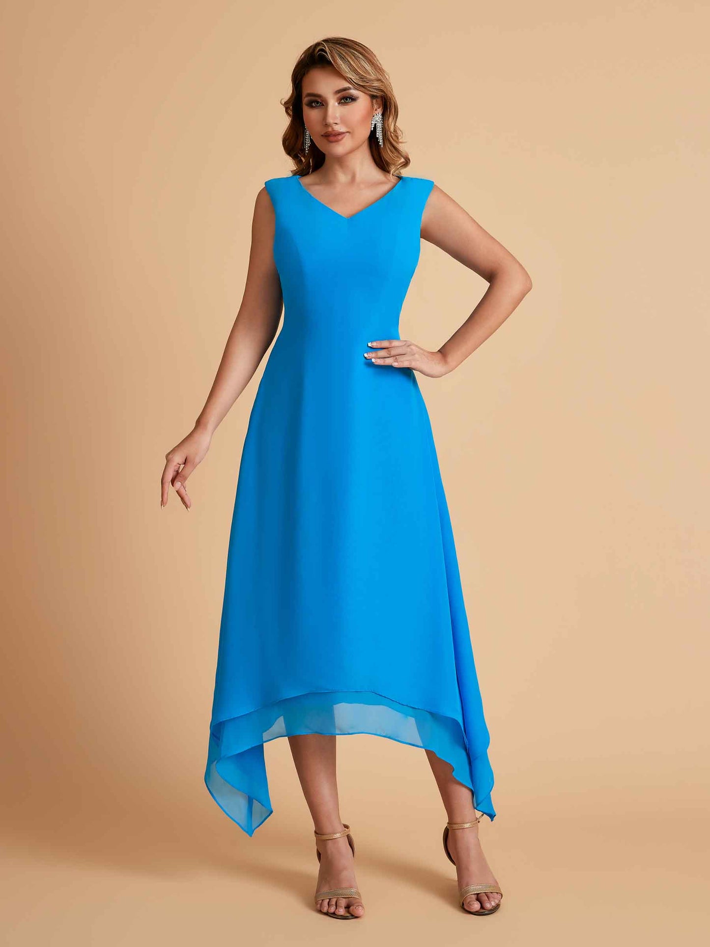 Elegant A-line Chiffon Short Sleeves Mother of the Brides Dresses Online