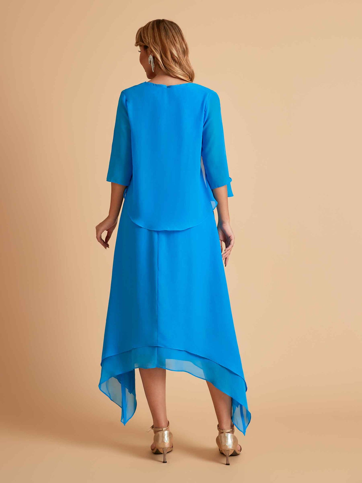 Elegant A-line Chiffon Short Sleeves Mother of the Brides Dresses Online