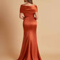 Elegant Soft Satin Off-the-shoulder Side-Slit Mermaid Bridesmaid Dresses