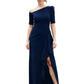 Off Shoulder Slit Mother of the Brides Dresses Floor Length Formal Gowns