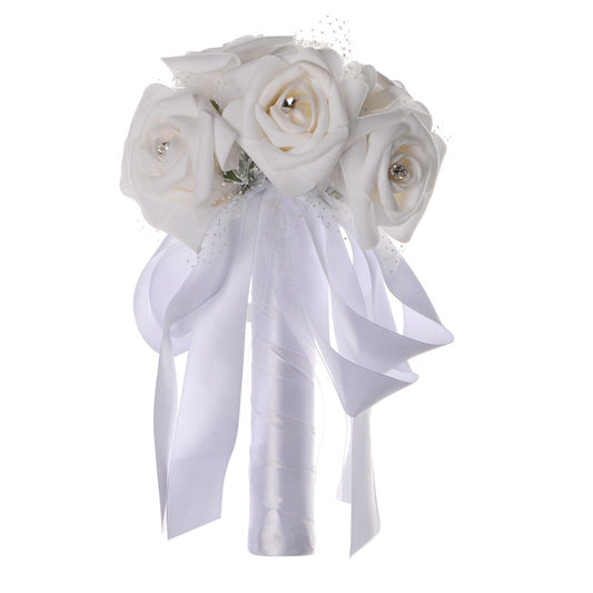Wedding Flower For The Groom And Bride, Simulated Rose Wedding Bouquet