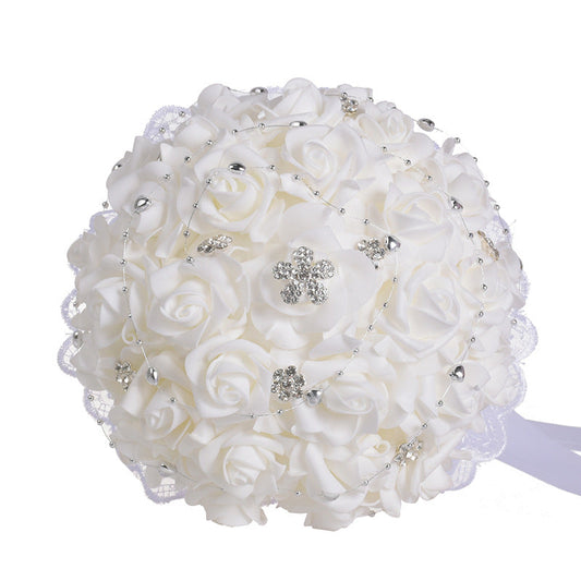 Wedding Flower For The Groom And Bride, Simulated Rose Wedding Bouquet
