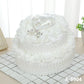 Pearl And Rose Accessories Wedding Ring Pillow Lace Creative Cake Shape Wedding Ring Box
