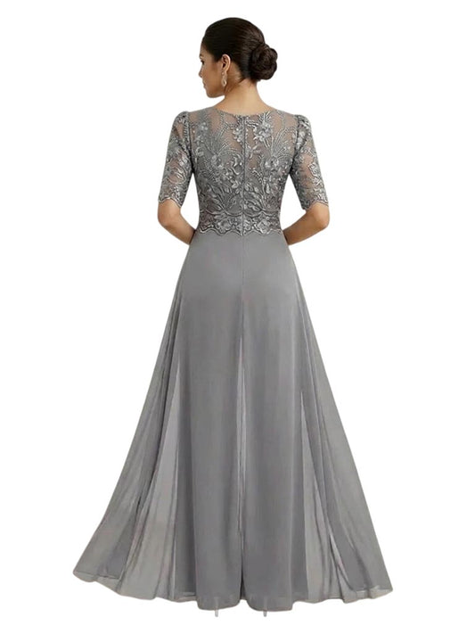 Formal Jumpsuits Mother of The Bride Dresses Lace Evening Formal Gowns V-Neck