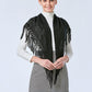Ladies' Solid Color Triangle Fringe Knitted Scarf Shawl For Autumn And Winter