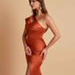 Elegant Soft Satin Sweetheart One Shoulder Side-Slit Mermaid Bridesmaid Dresses