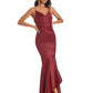 High Low Silky Satin Formal Long Wedding Party Guest Dresses
