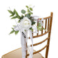 European Outdoor Forest Artificial Flowers Decoration Wedding Party Decorative Chair Back Flowers