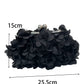 New floral women's bag hand-held evening bag casual versatile petal small bag party hand-held crossbody bag