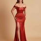 Sexy Soft Satin Sweetheart Off-the-shoulder Strapless Side-Slit Mermaid Bridesmaid Dresses
