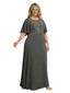 Chiffon Round Neck Mother of The Bride Dresses A-line Evening Gowns