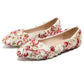 Women's Wedding Shoes Floral Lace Pointed Toe Flat Bridal Shoes,H24