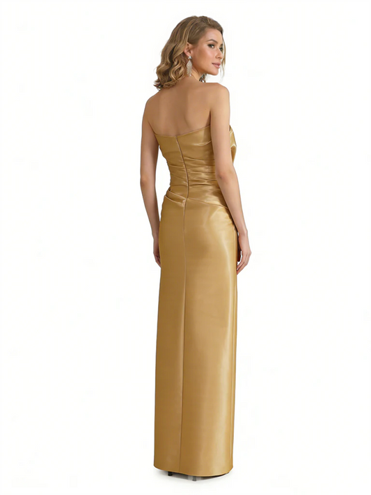 Sexy Sweetheart Silky Satin Mermaid Long Formal Evening Dresses For Women