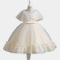 Flower Girls Dress Formal with Cape Lace A-line Princess Gown for Wedding