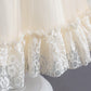 Flower Girls Dress Formal with Cape Lace A-line Princess Gown for Wedding