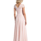 V-neck Slit Formal Gowns Lace A-line Mother of The Bride Dresses Evening Gowns