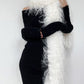 Faux Fur Special Occasion Scarf Shawl