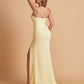 Sexy Mermaid One Shoulder Key Hole Bridesmaid Dresses Floor Length Bridal Party Dresses