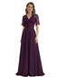 Lace Floor Length Mother of The Bride Dresses Long V-Neck Wedding Mom Dress