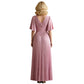 Elegant Blush Grandmother of the Bride Dresses V-neck Wedding Party Gowns for Moms