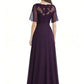 Lace Floor Length Mother of The Bride Dresses Long V-Neck Wedding Mom Dress