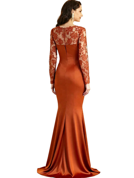 Chic V-neck Mother of The Bride Dresses Long s Formal Evening Dresses Mermaid
