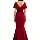 Satin Mermaid Mother of The Bride Dresses Long Formal Evening Dresses