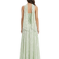 Elegant Spaghetti Straps Floral Burnout Chiffon A-Line Formal Evening Dresses