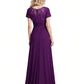 Long  Elegant Mother of The Bride Dress Evening Formal Gowns Lace Detachable Train