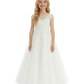 Dreamy White Tulle & Lace Flower Girl Dress  Flowers Pageant Dress Evening Gowns