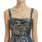 Elegant Floral Spaghetti Straps A-Line Long Formal Evening Dresses