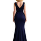 V-Neck Lace Floor Length Mother of The Bride Dresses Long Bridesmaid Dress