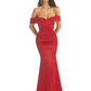 Women Sexy Off The Shoulder Silky Satin Mermaid Long Formal Dresses