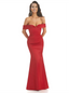Women Sexy Off The Shoulder Silky Satin Mermaid Long Formal Dresses