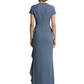 Ruffle Slit Mother of the Brides Dresses Floor Length Formal Gowns for Wedding