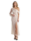 Shiny Asymmetrical Mermaid Glitter Jersey Ankle-Length Formal Dresses For Women