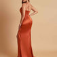 Sexy Soft Satin Mermaid One Shoulder Floor-Length Mermaid Bridesmaid Dresses