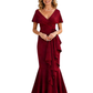 Satin Mermaid Mother of The Bride Dresses Long Formal Evening Dresses