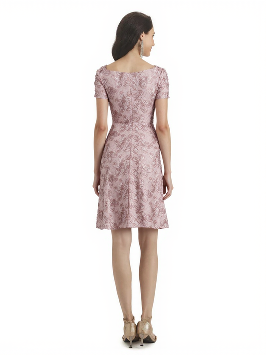 Mini Mother of the Brides Dresses Short Sleeve Knee-length