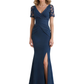 Lace V-neck Mother of The Bride Dresses Long Formal Evening Dresses Mermaid