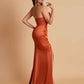 Sexy Soft Satin Mermaid Side Slit Floor-Length Mermaid Bridesmaid Dresses