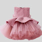 Lovely Puffy Tulle Kids Formal Wear Gowns Flower Girl Dresses with Hand Made Flowers Girls Pageant Gown