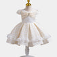 Lace Satin Flower Girls Dress Cute Princess Gown for Wedding Kids Tutu Dresses