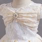 Lace Satin Flower Girls Dress Cute Princess Gown for Wedding Kids Tutu Dresses