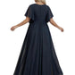 Formal V-neck Chiffon Mother of The Bride Dresses Evening Short Sleeveless With Train