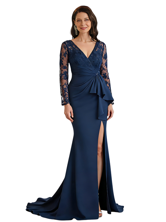 Women Mermaid Dresses Mother of The Bride Dresses Long Formal Evening Gowns