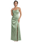 Elegant Jacquard Satin Spaghetti Straps Mermaid Long Formal Evening Dresses