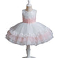 Cupcake Princess Flower Girls Dress with Train Cute Gown for Wedding Kids Tutu Dresses