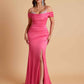 Elegant Soft Satin Mermaid Spaghetti Straps Floor-Length Mermaid Bridesmaid Dresses